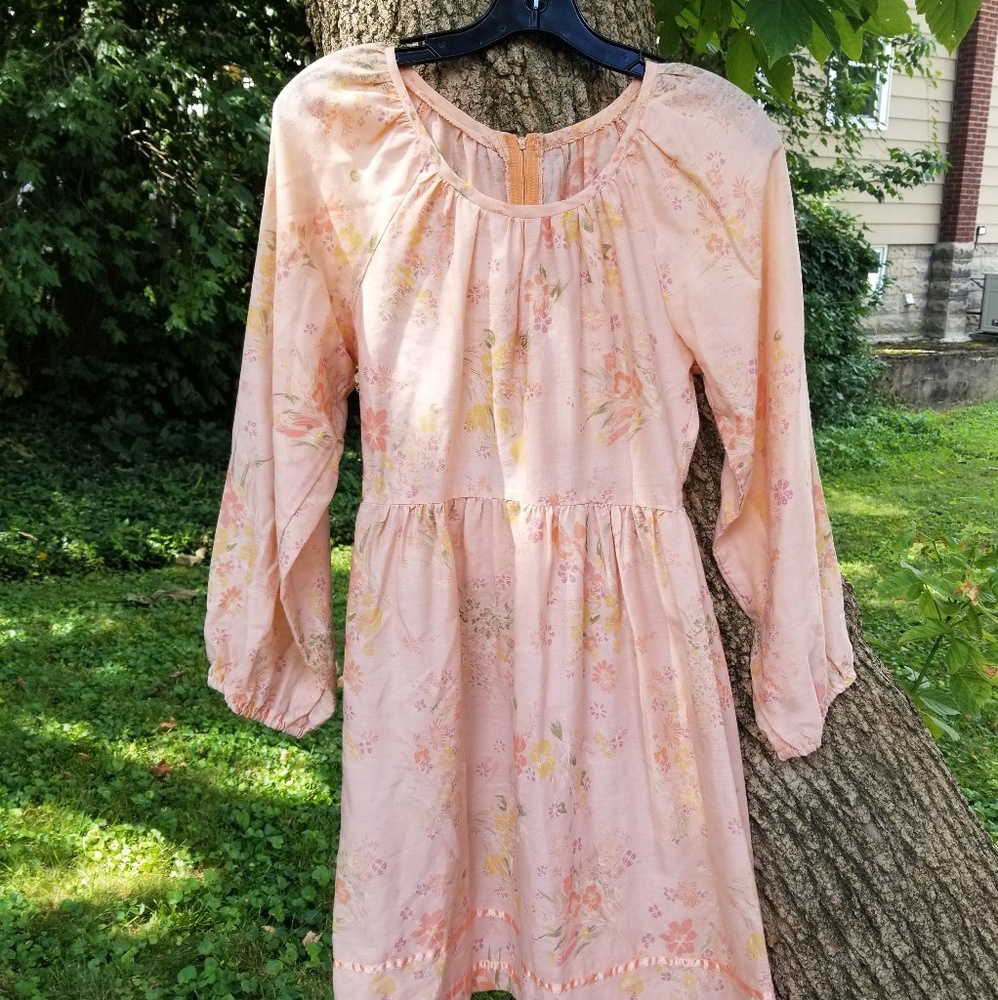 Vintage 80s light weight cotton summer dress. SM